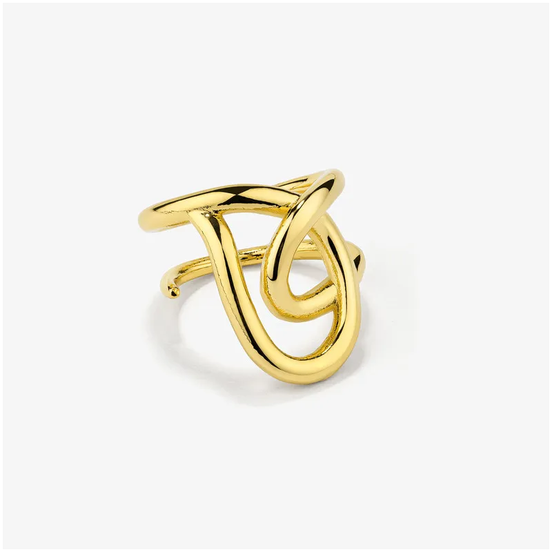 Anillo Mujer Blake Dorado | Diseño Twist Elegante en Acero Dorado