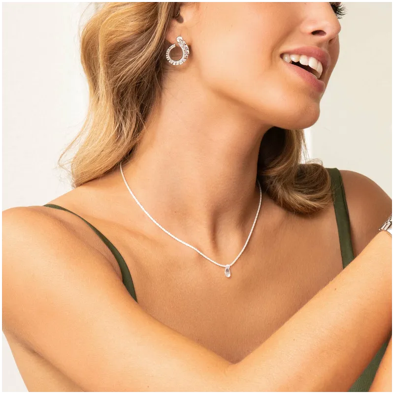 Pendientes de Plata Circonitas colección THE CROWN Radiant