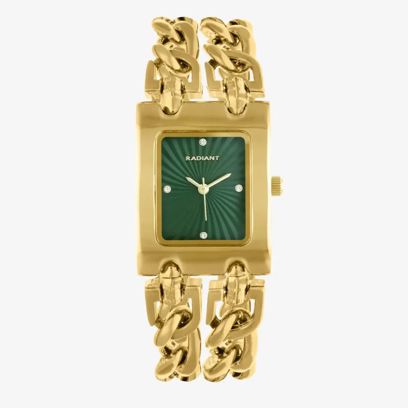 Reloj Mujer Donatella Verde Dorado | Radiant