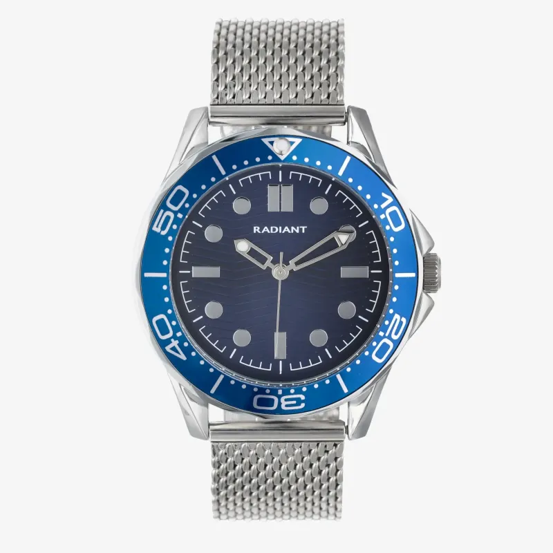 Reloj Hombre Chris Azul Correa Plateada | Radiant