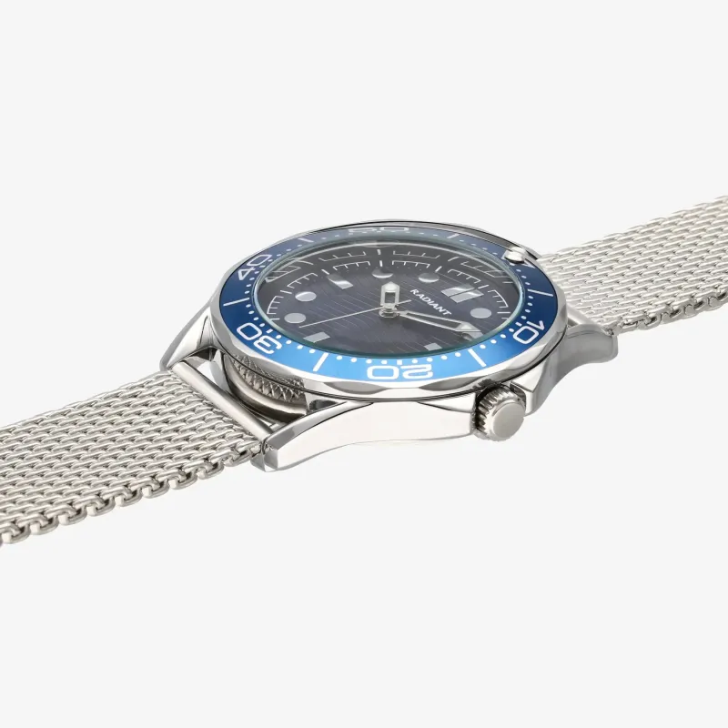 Reloj Hombre Chris Azul Correa Plateada | Radiant