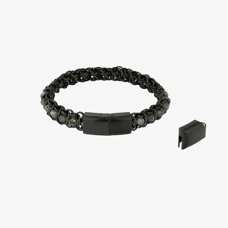Pulsera Hombre Ulises Piedras Negro