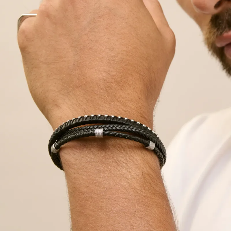 Pulsera Hombre Sierra Negra/Plata