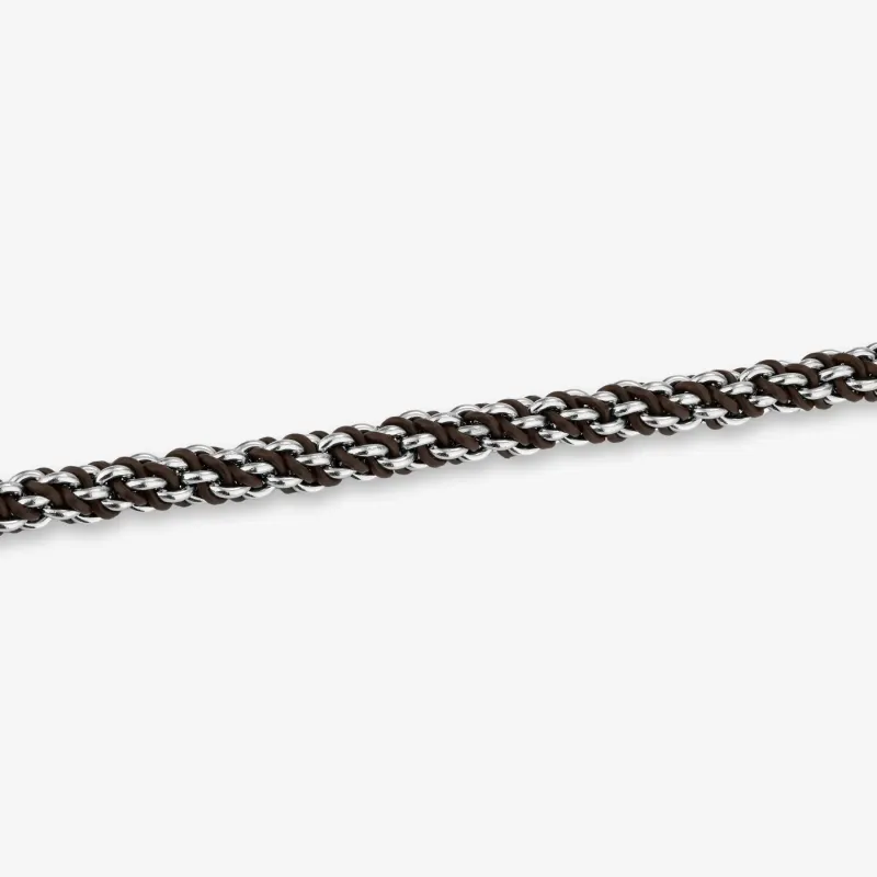 Pulsera Hombre Ulises Marrón/Plateado