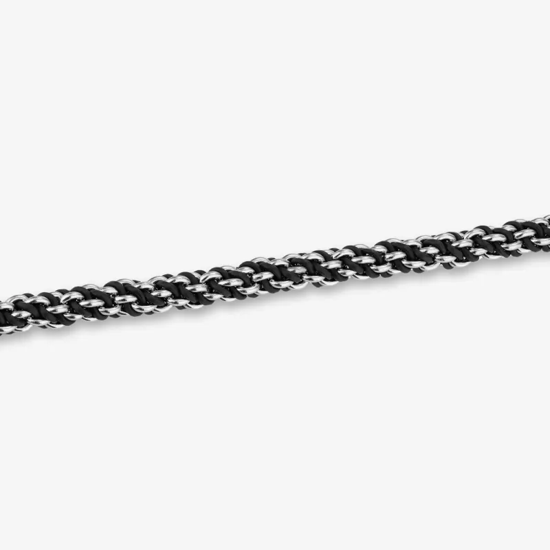 Pulsera Hombre Ulises Negro/Plateado