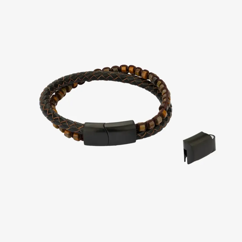 Pulsera Hombre Sierra Beads Marrón