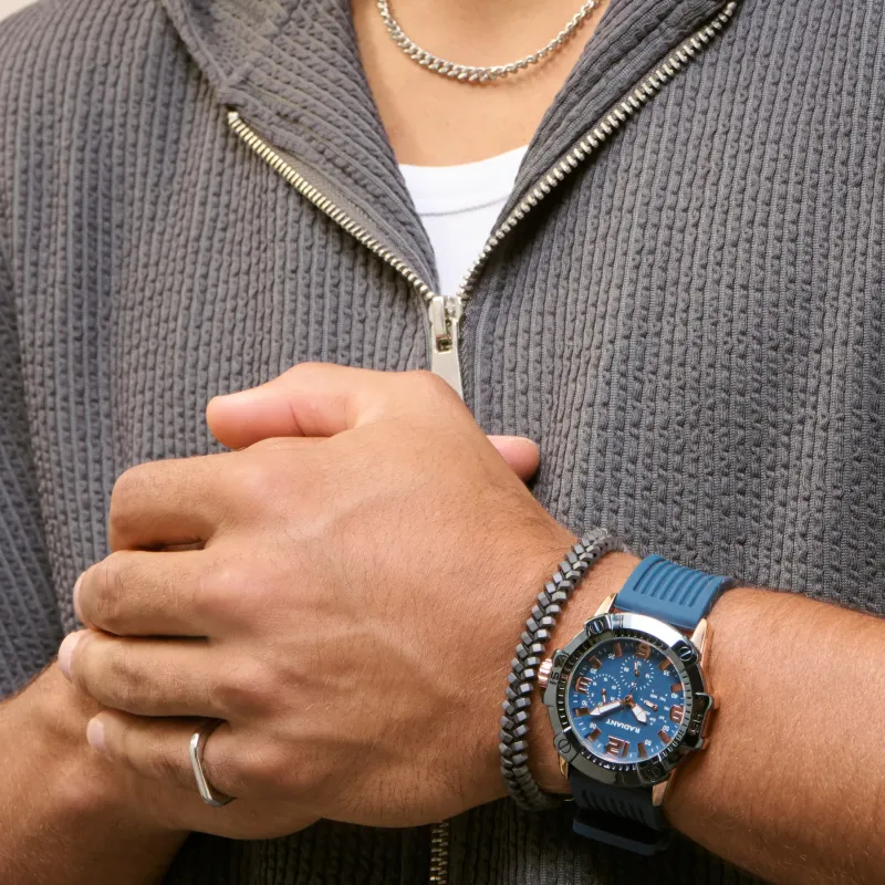 Pulsera Hombre Tribal Trenzada Negra