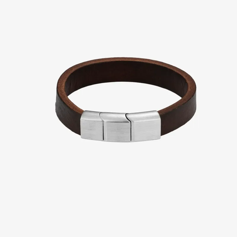 Pulsera Hombre Sierra Marrón Lisa