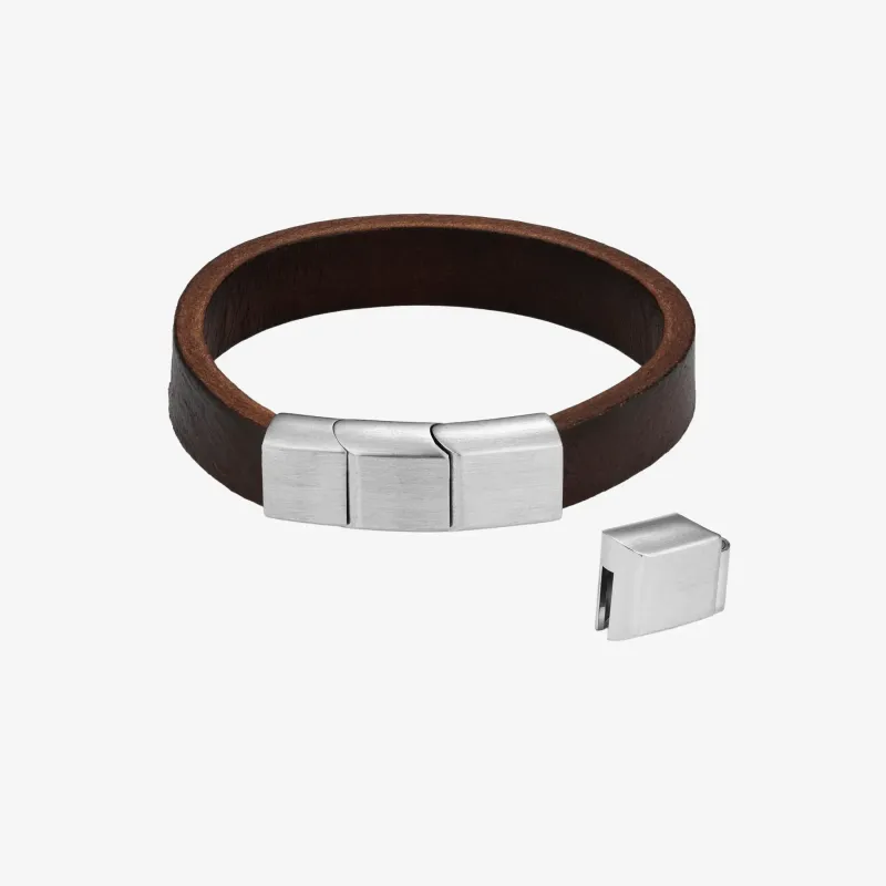 Pulsera Hombre Sierra Marrón Lisa