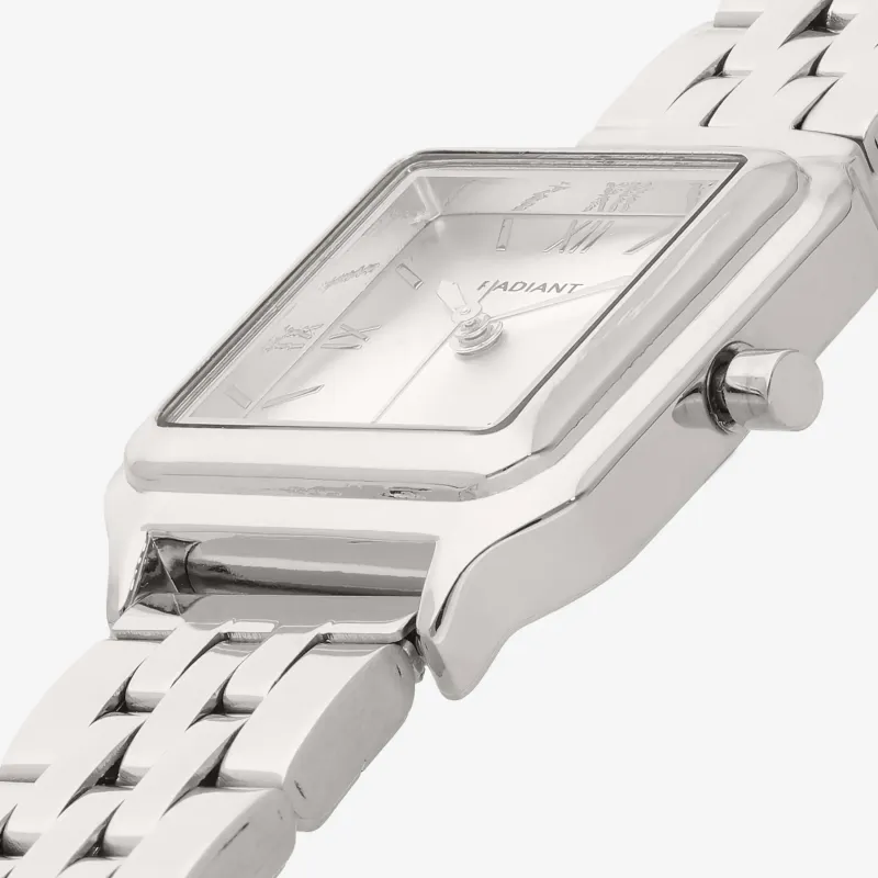 Reloj Mujer Coral Wave Plateado | Radiant