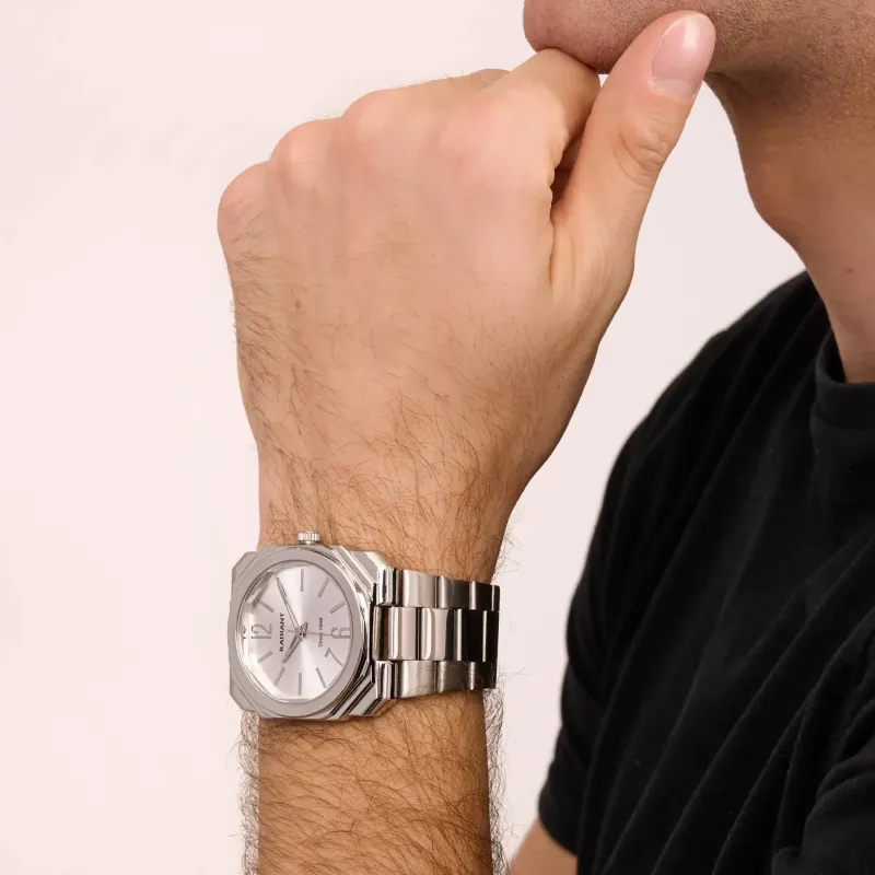 Reloj Mujer Horizon Line Plateado | Radiant