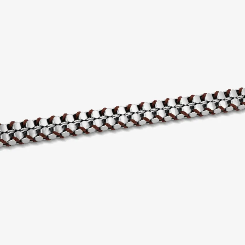 Pulsera Hombre Shadow Link Marrón | Radiant