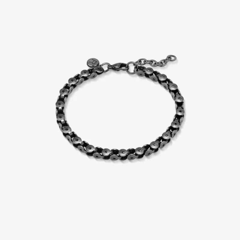 Pulsera Hombre Shadow Link Plateada | Radiant