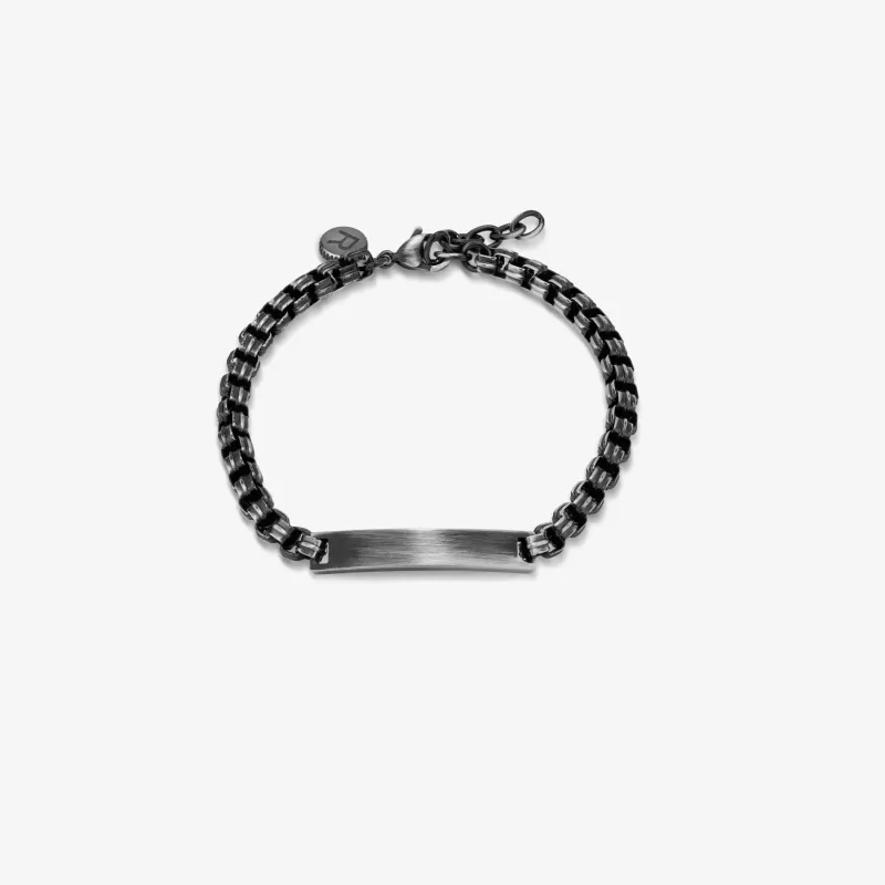 Pulsera Hombre Shadow Link Acero Negra | Radiant
