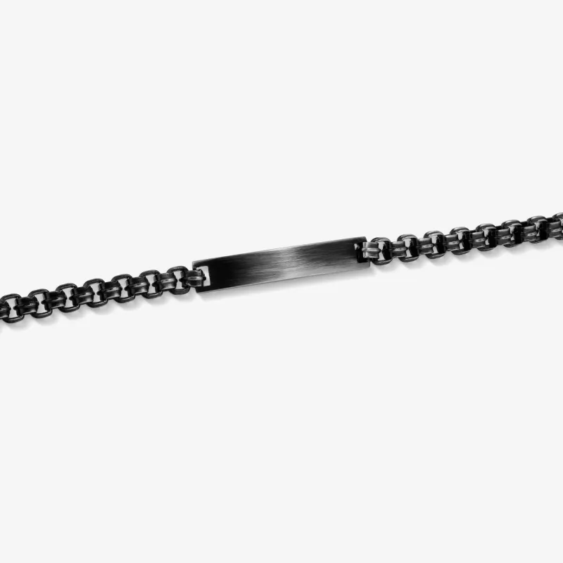 Pulsera Hombre Shadow Link Acero Negra | Radiant