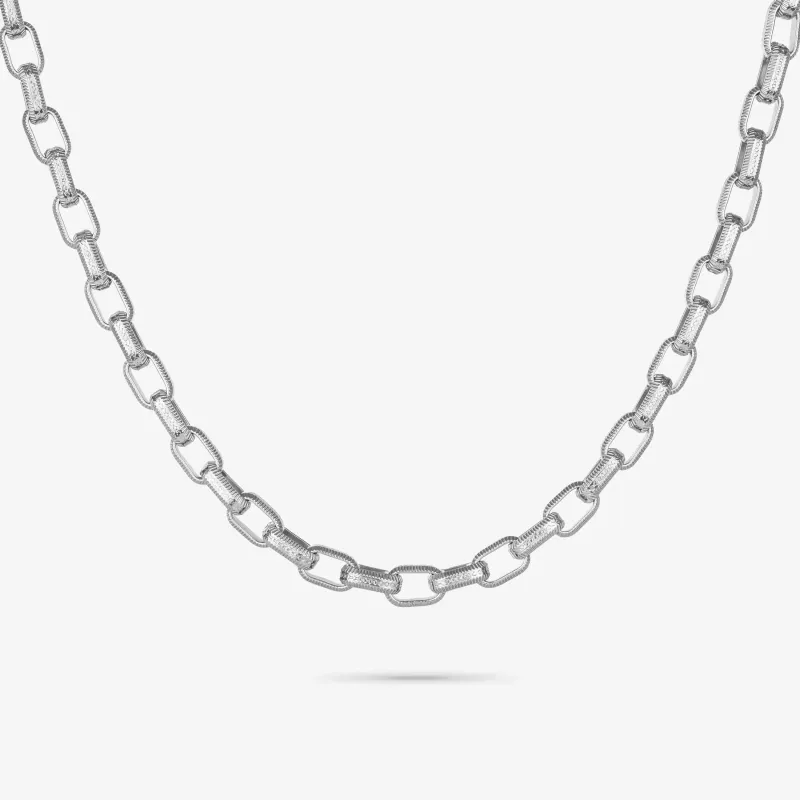 Collar Hombre Route Bloques Plateada | Radiant