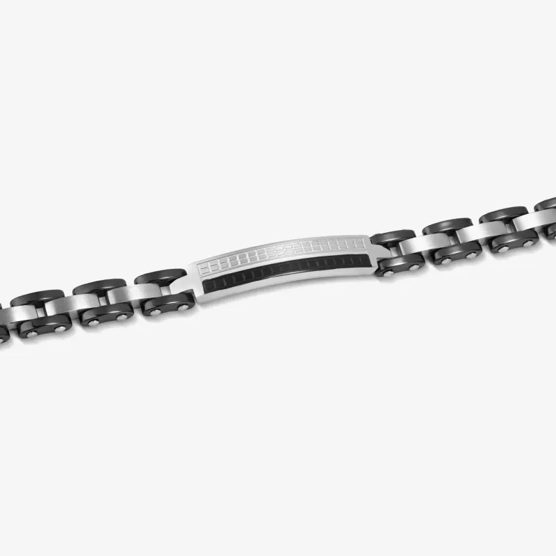 Pulsera Hombre Shadow Link Negro Mate | Radiant