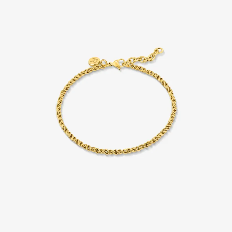 Pulsera Hombre Riviera Fina Dorada | Radiant