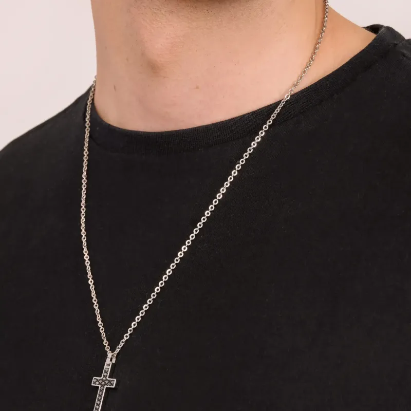 Collar Hombre Creed Cruz Negro | Radiant