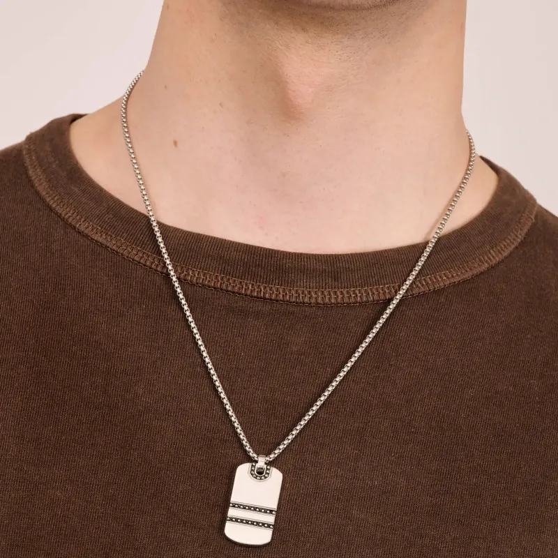 Collar Hombre Creed Cruz Plateada | Radiant