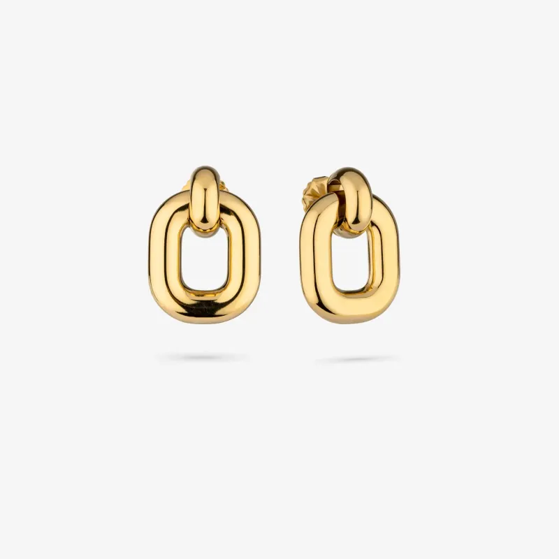 Pendientes plateados mujer aro cuadrado | Radiant