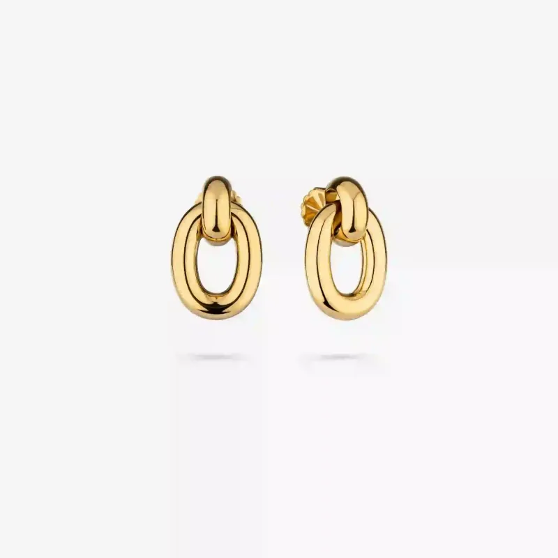 Pendientes dorados bold mujer diseño aro | Radiant