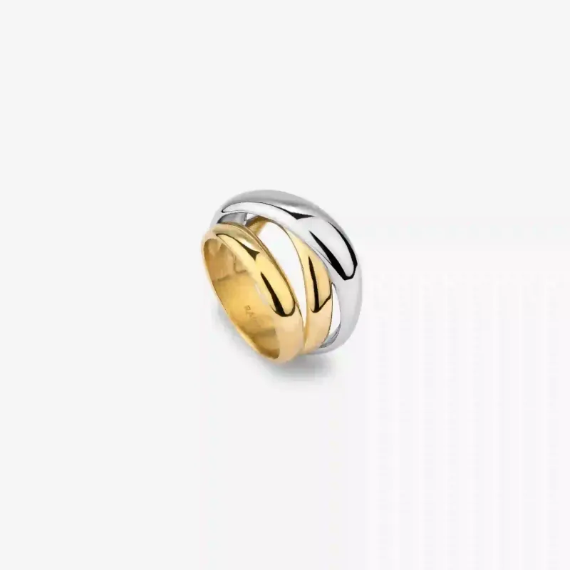 Anillo bicolor triple mujer acero inoxidable | Radiant