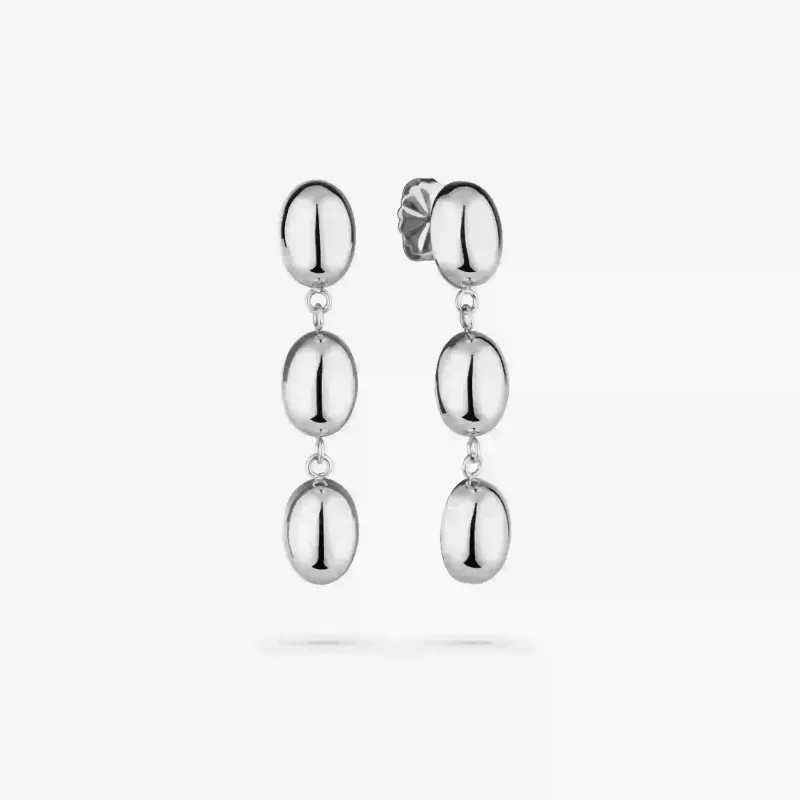 Pendientes plateados largos mujer Soulmate | Radiant