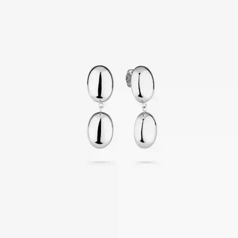 Pendientes plateados colgantes mujer Soulmate | Radiant