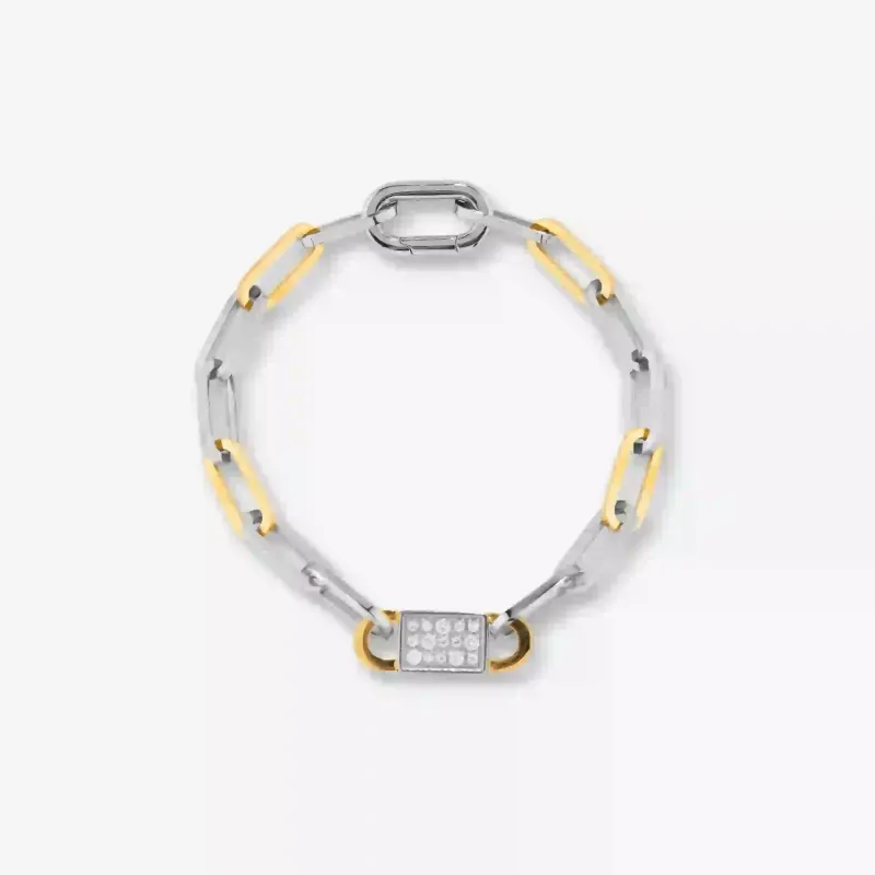 Pulsera bicolor mujer con cristal Iced | Radiant