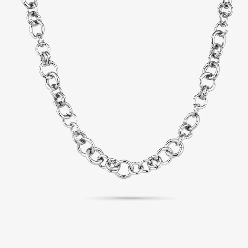 Collar plateado mujer cadena eslabones | Radiant
