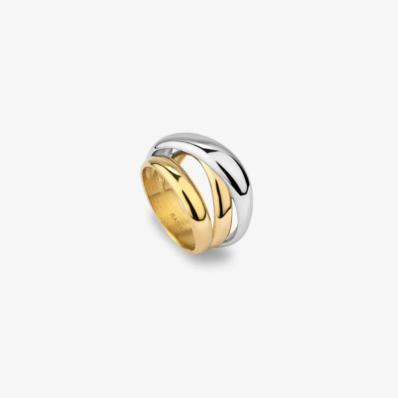 Anillo bicolor triple mujer acero inoxidable | Radiant