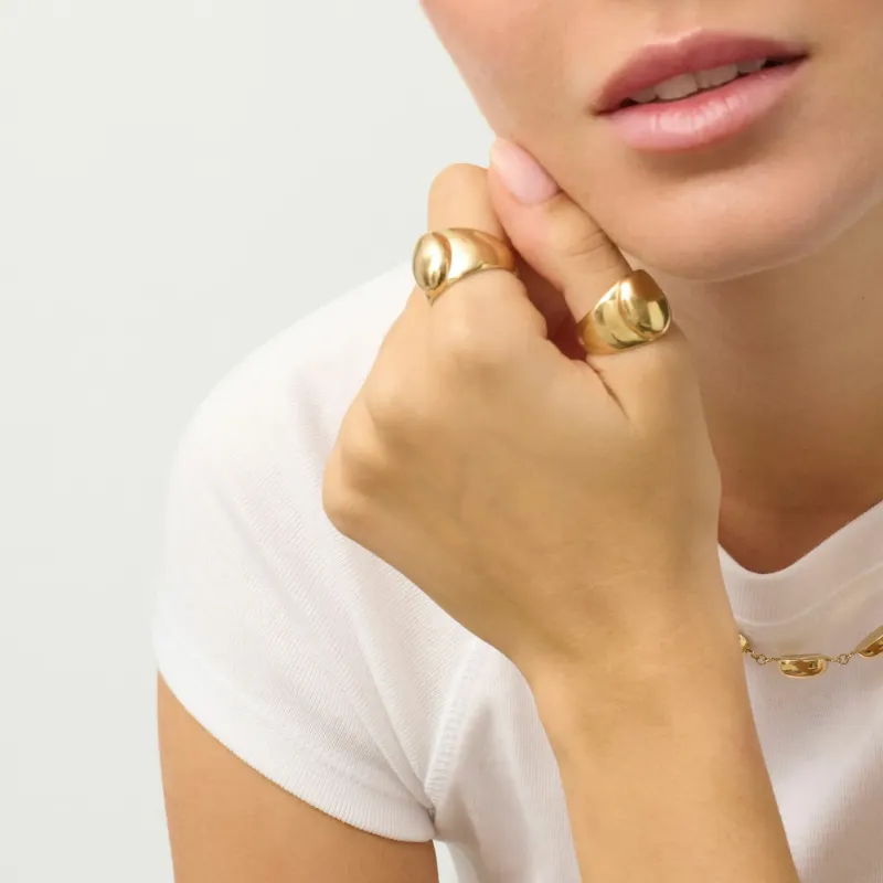 Anillo dorado mujer oval Soulmate | Radiant