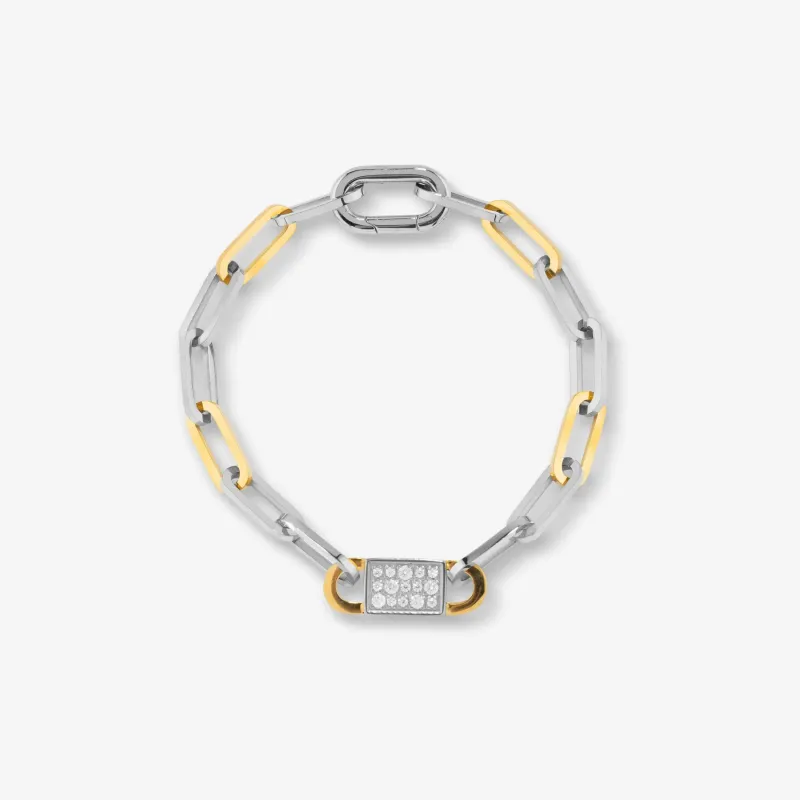 Pulsera bicolor mujer con cristal Iced | Radiant