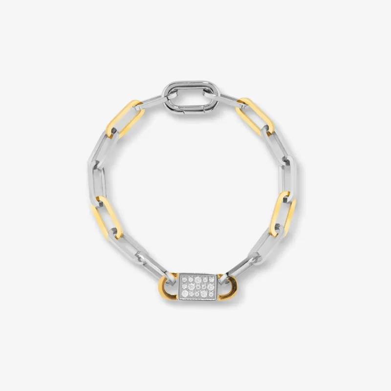 Pulsera bicolor mujer con cristal Iced | Radiant
