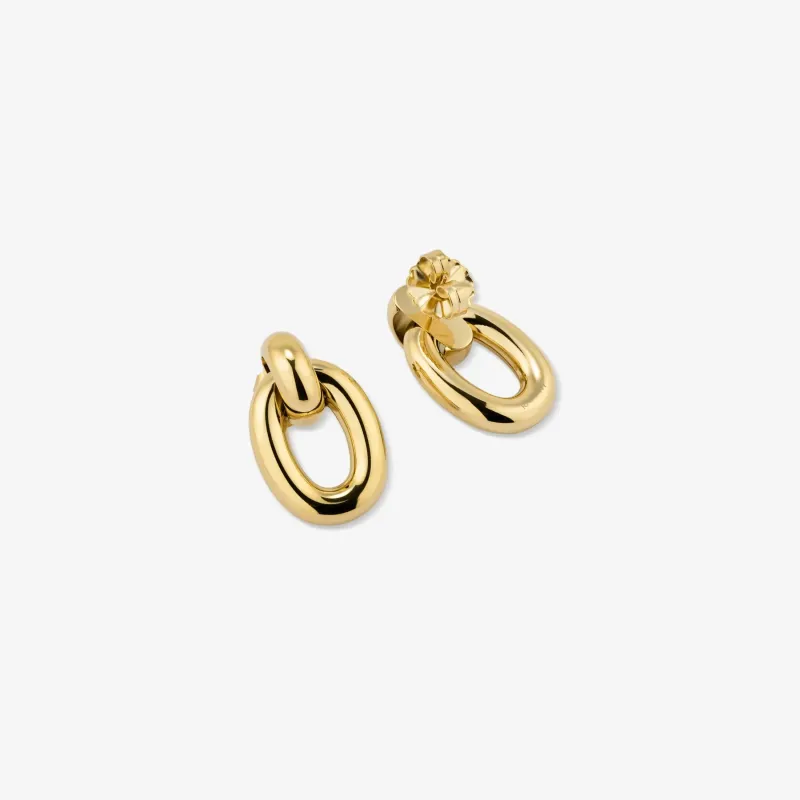 Pendientes dorados bold mujer diseño aro | Radiant