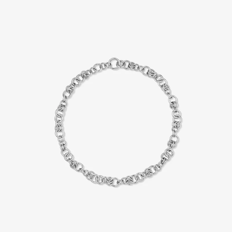 Collar plateado mujer cadena eslabones | Radiant