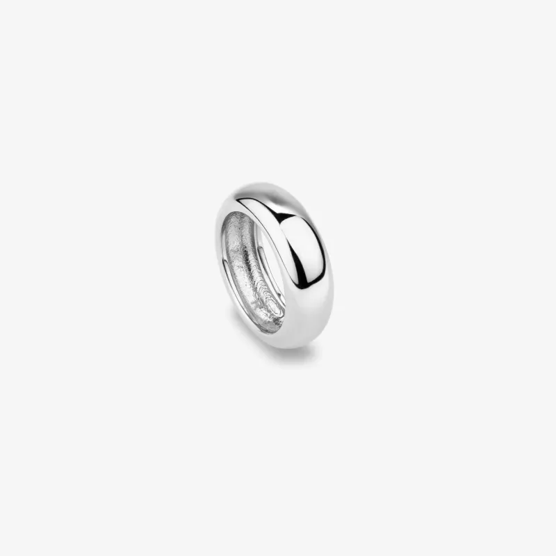 Anillo plateado bold mujer acero inoxidable | Radiant
