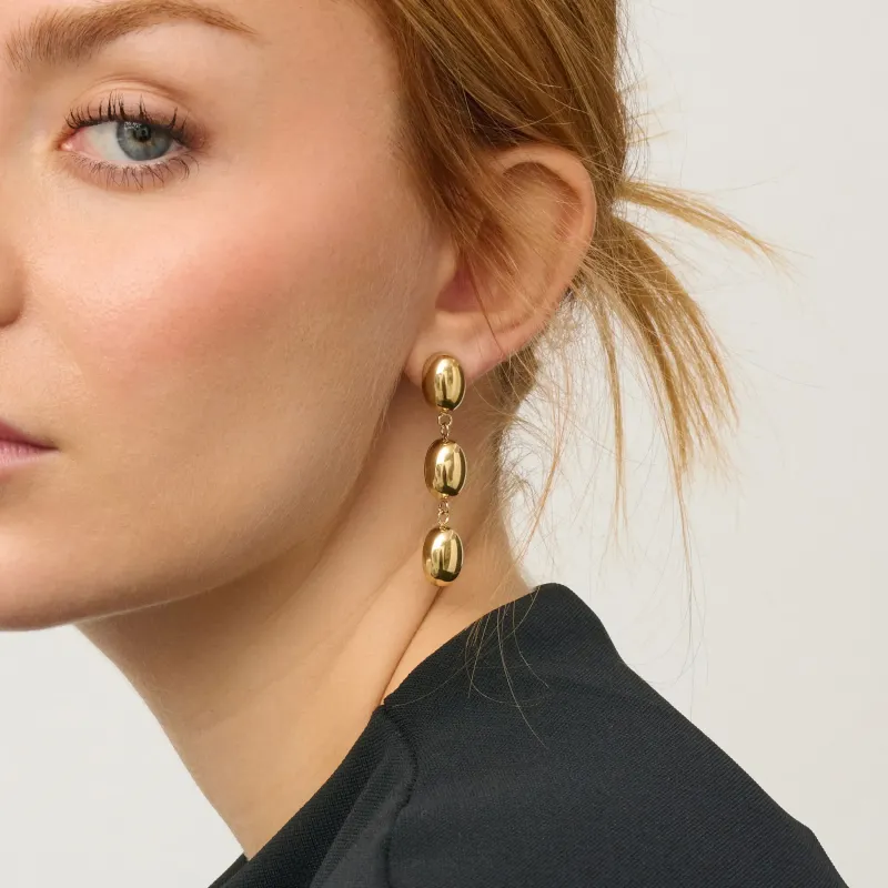 Pendientes dorados largos mujer Soulmate | Radiant