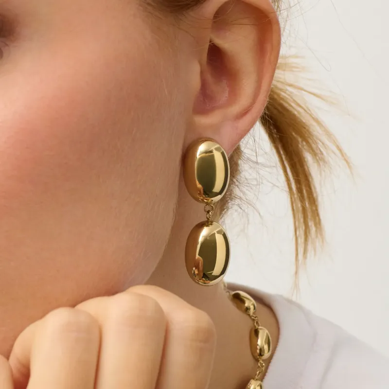 Pendientes dorados colgantes mujer Soulmate | Radiant