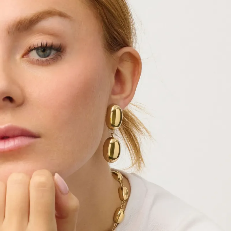 Pendientes dorados colgantes mujer Soulmate | Radiant