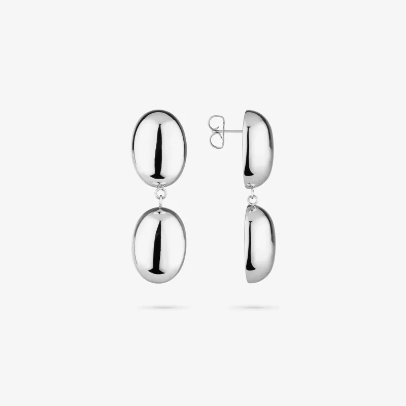 Pendientes plateados colgantes mujer Soulmate | Radiant