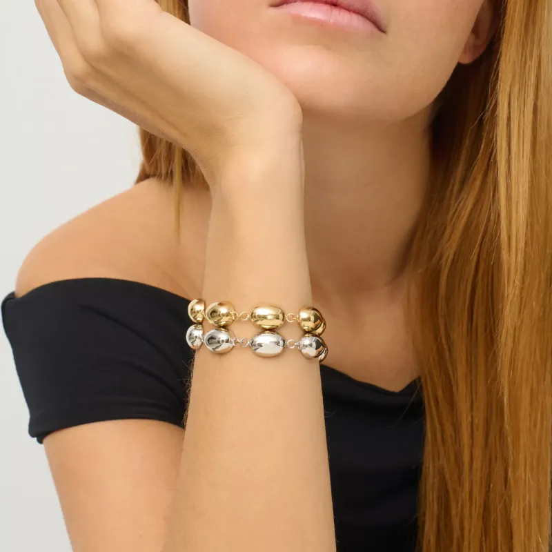 Pulsera plateada mujer drops Soulmate | Radiant