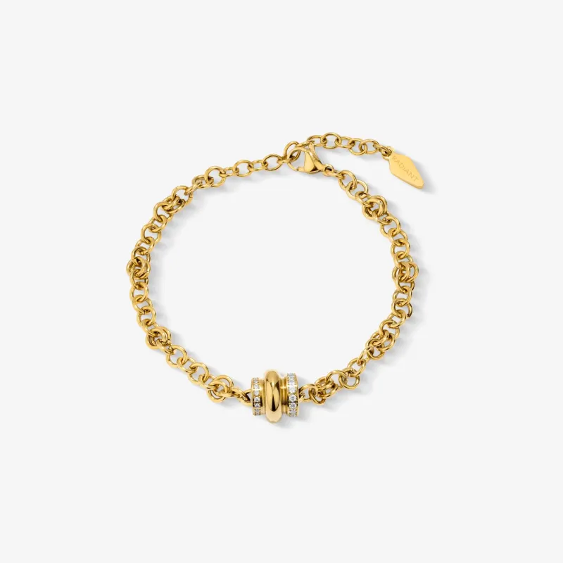 Pulsera dorada mujer con cristal Frost | Radiant