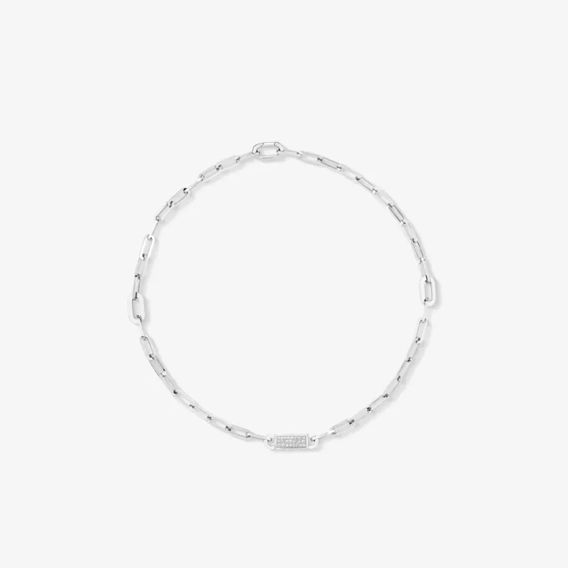Collar plateado mujer con cristal Iced | Radiant