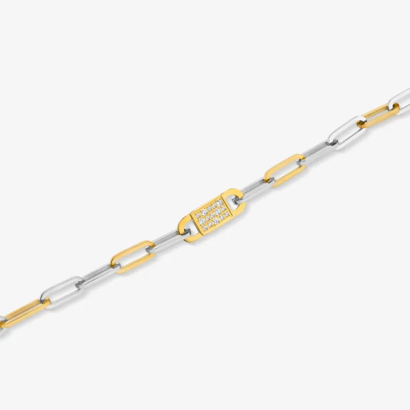 Pulsera bicolor mujer con cristal Iced | Radiant