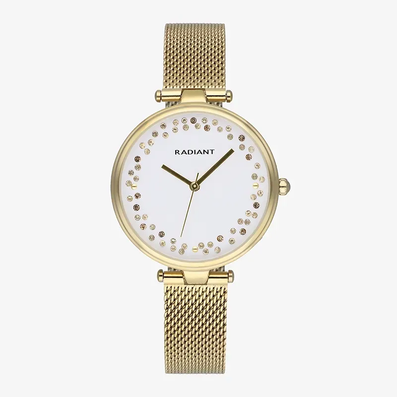 Reloj Mujer Circle Mesh Dorado