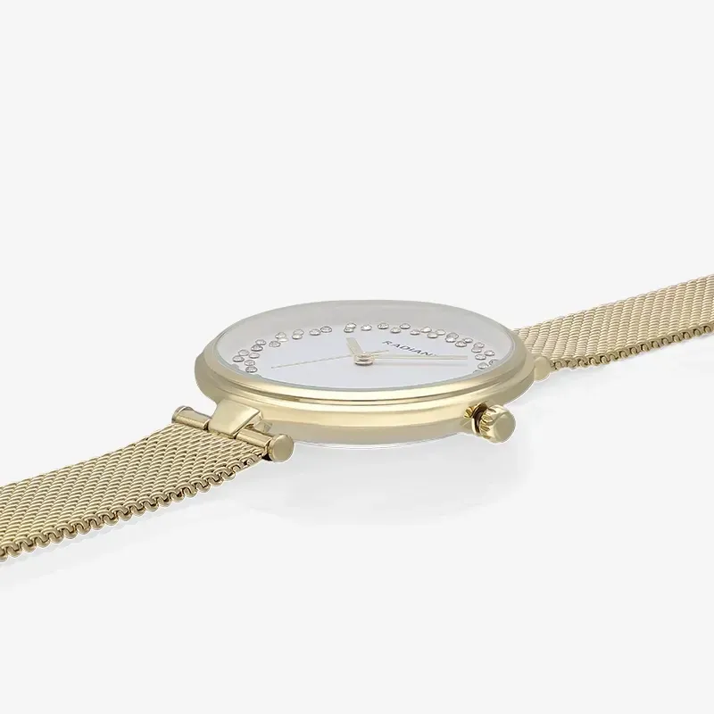 Reloj Mujer Circle Mesh Dorado