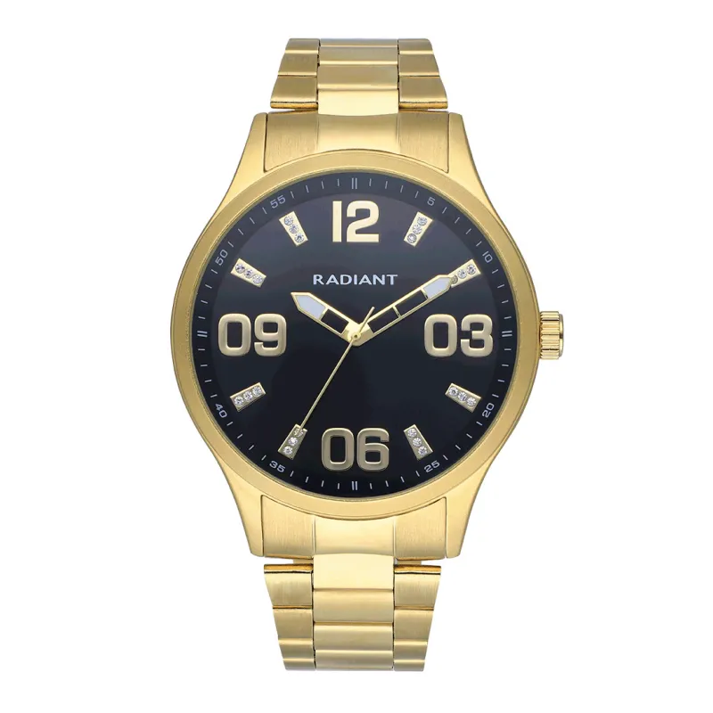 Reloj Hombre Leader Negro/Dorado