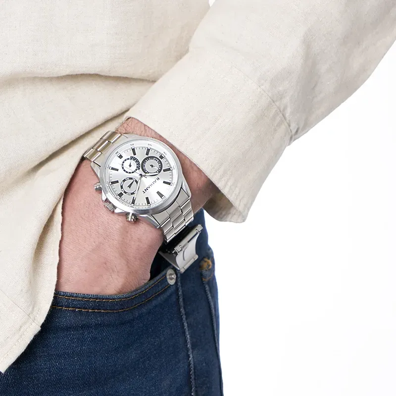 Reloj Hombre Raptor Plateado